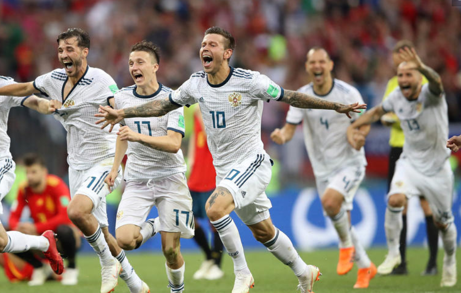 俄罗斯队在小组赛中连胜两场