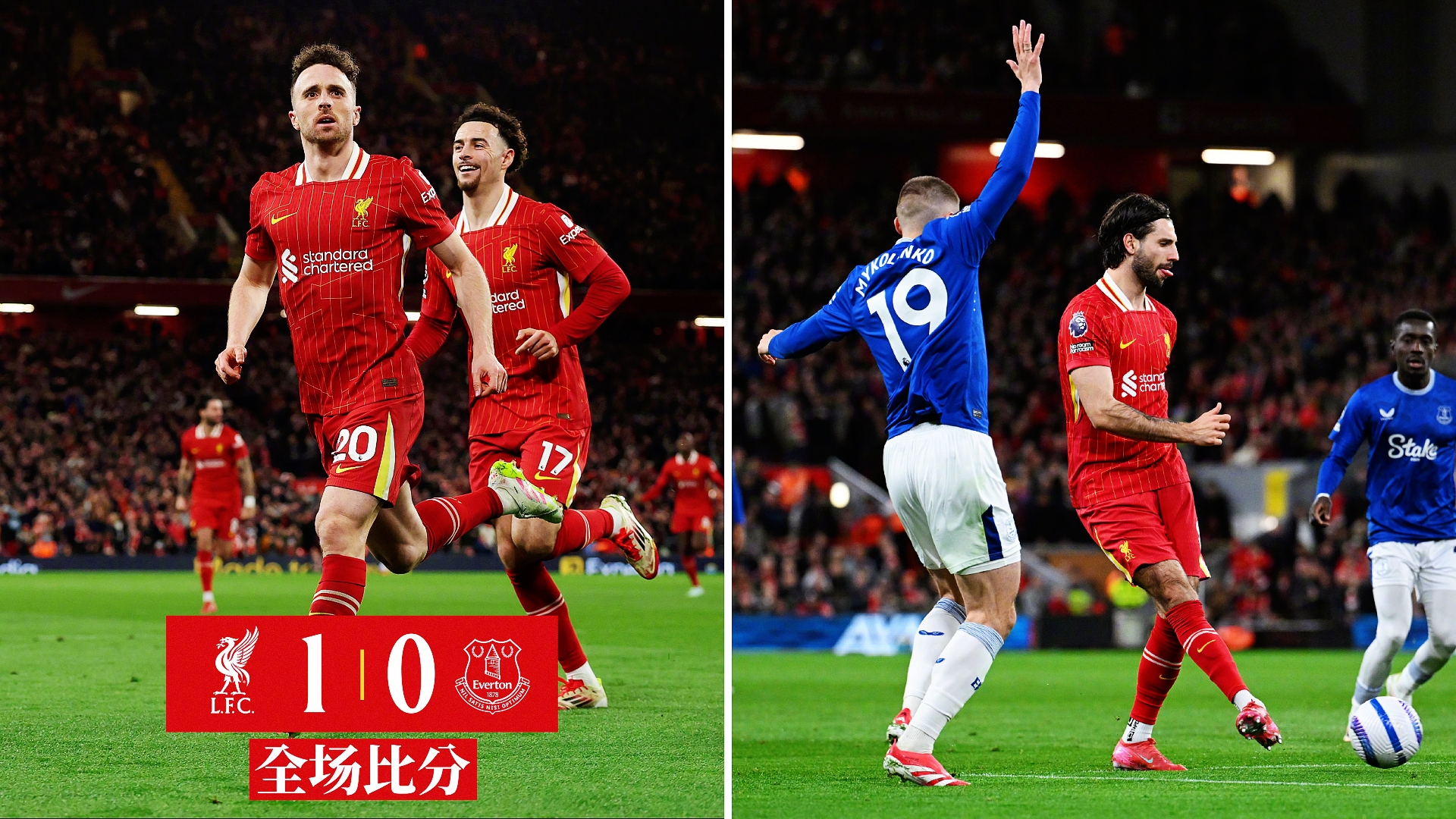 利物浦主场击败沃特福德，豪取三分